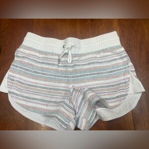 Athleta striped linen shorts size 4